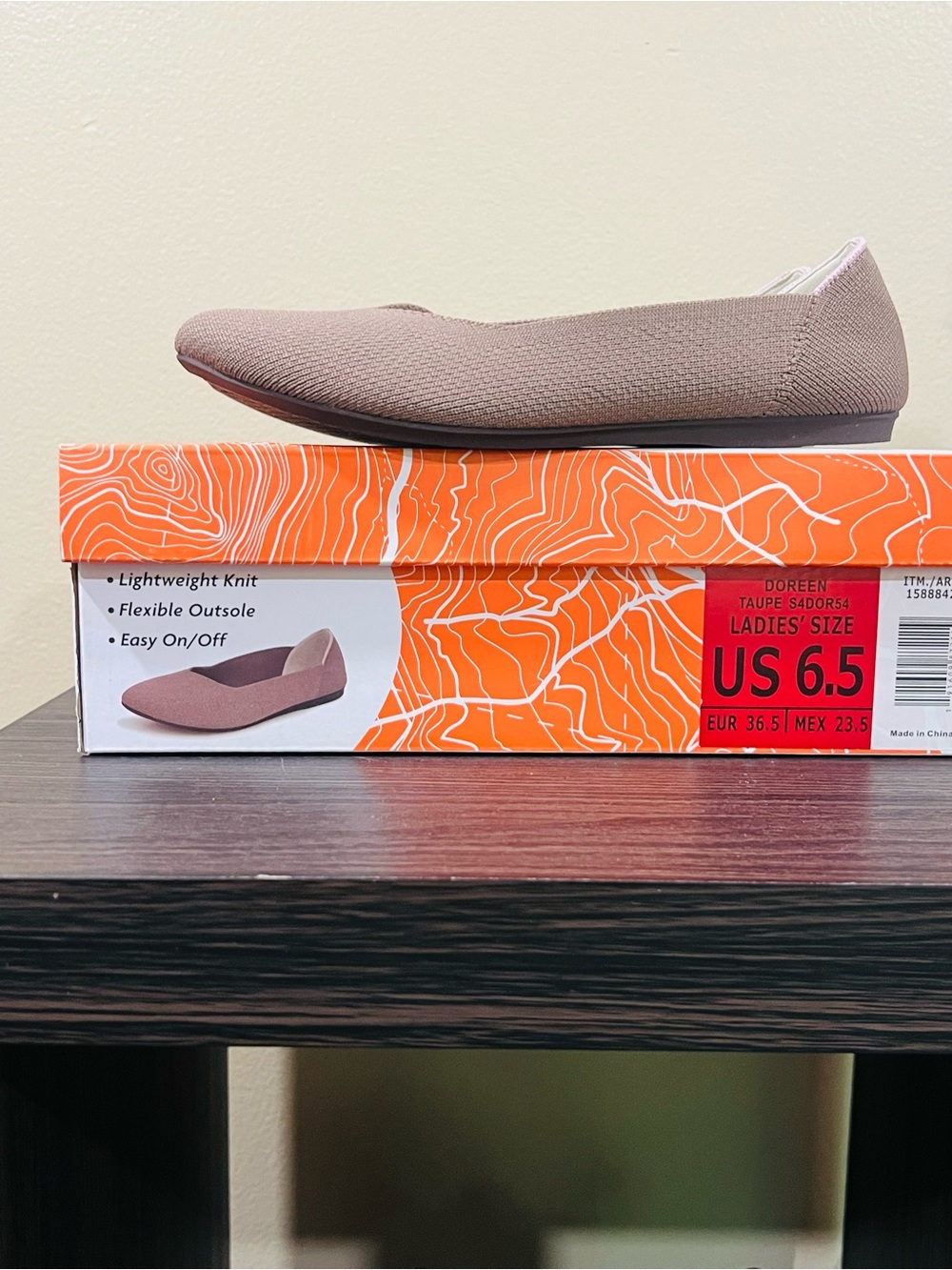 Doreen Knit Ballet Flat - Taupe